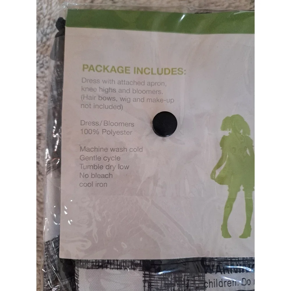 InCharacter Tragedy Raggedy Anne Girls Costume Gothic Gingham Large 12-14 NEW